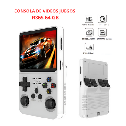 Consola de videojuegos portátil Retro R36S